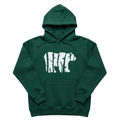 Forest Bear Hoodie – Eco-Friendly, Hand-Printed Nature-Inspired Sweatshirt