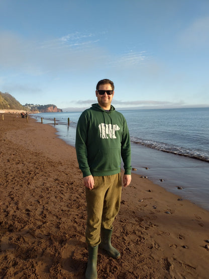 Forest Bear Hoodie – Eco-Friendly, Hand-Printed Nature-Inspired Sweatshirt